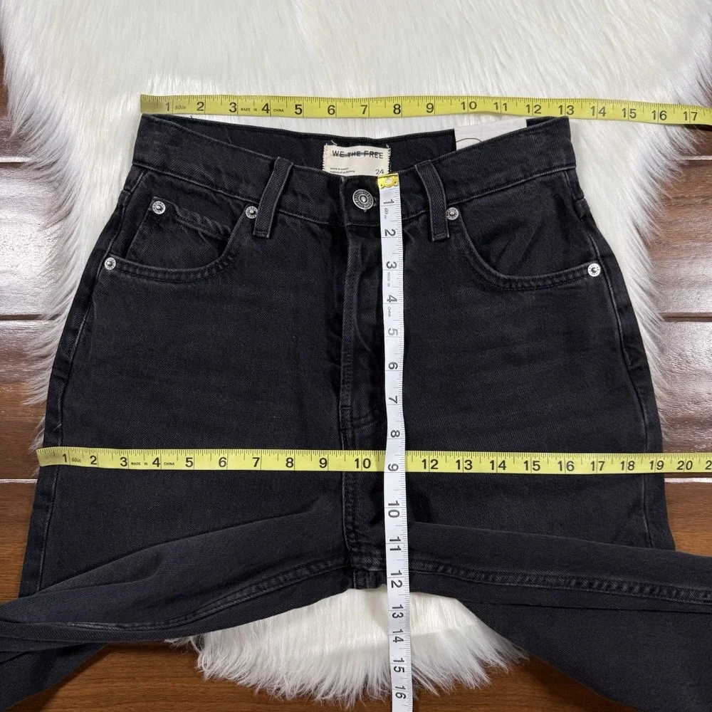 NEW We the Free People‎ Women's Size 24 Washed Black Cora Slouchy Denim Jeans